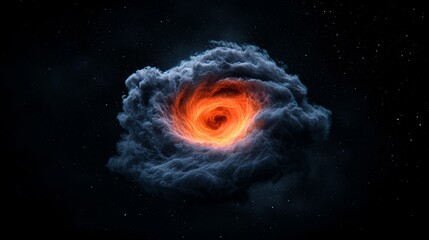 Wall Mural - light and spiral nebula in reddish-violet tones
