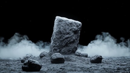 Wall Mural - a strange alien planet with a strange landscape