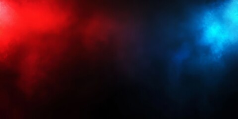 Poster - A captivating abstract background with stunning red and blue smoke effects on a dark, moody backdrop