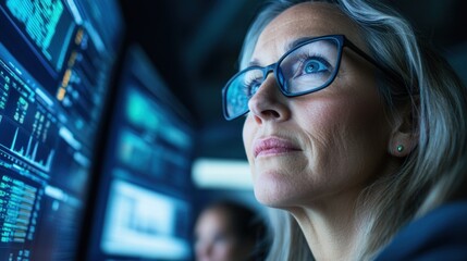 Poster - Business team in a video conference, collaborating remotely and discussing strategies, representing the modern dynamic of virtual teamwork