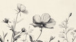 © WETDREAM - A black and white drawing of a field of flowers