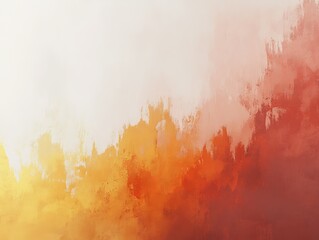 Poster - A completely serene and vibrant watercolor artwork blending warm, inviting hues of orange, red, and soft white