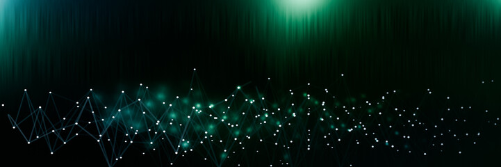 Poster - Abstract design, sustainable development and technologies concept. 3d rendering