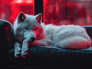 Wall Mural - portrait of a wolf