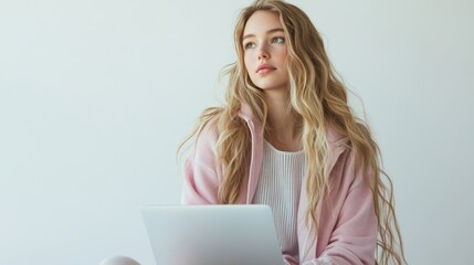 Wall Mural - The Woman with a Laptop