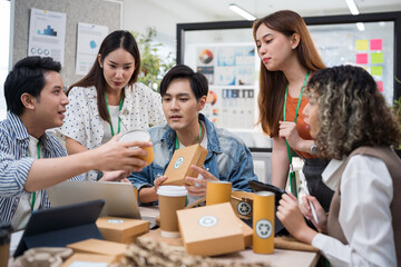 Asian business leaders meet to strategize on implementing sustainable practices, focusing on reuse, recycling, and environmental protection for a greener future