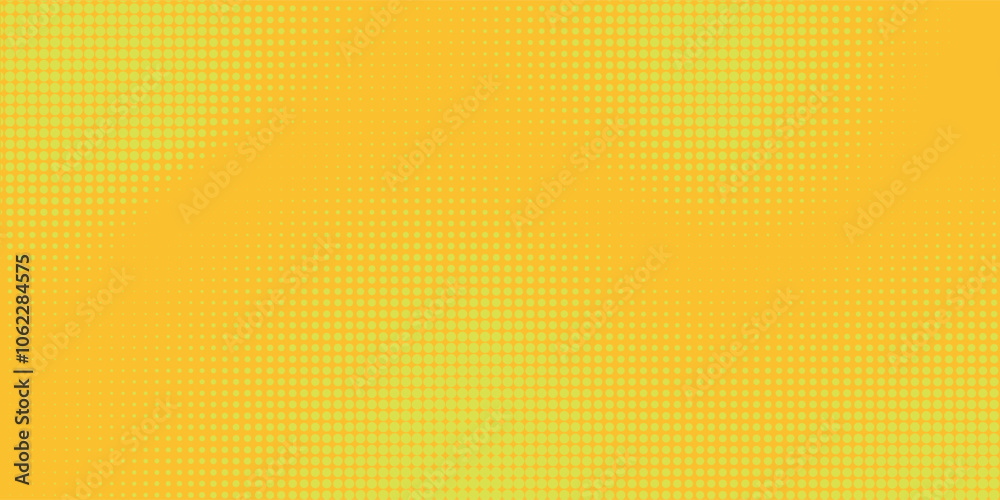 Yellow side hatch with halftone effect. Vintage pop art retro vector illustration