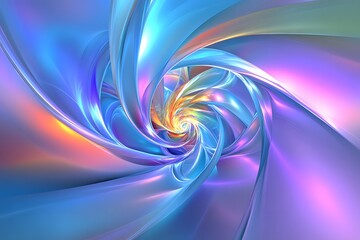 Poster - Abstract Watercolor Swirl in Flowing Colors