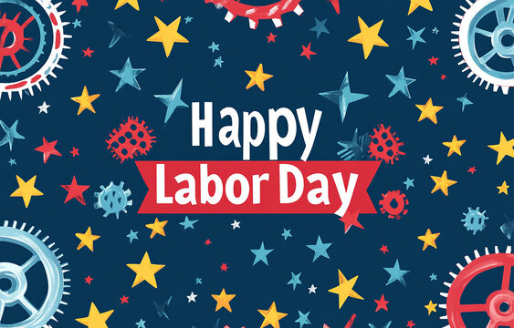 Logo with the words Happy Labor Day