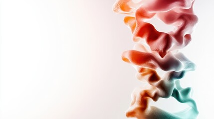 Poster - Abstract image featuring a cluster of colorful organic forms flowing vertically against a clean, white background, evoking creativity and inspiration in art design.