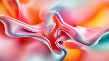 Poster - A dynamic composition featuring intense colors and fluid organic shapes blending seamlessly to create a vivid and captivating visual experience.