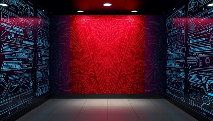 Poster -  subtle wallpaper wall  technology