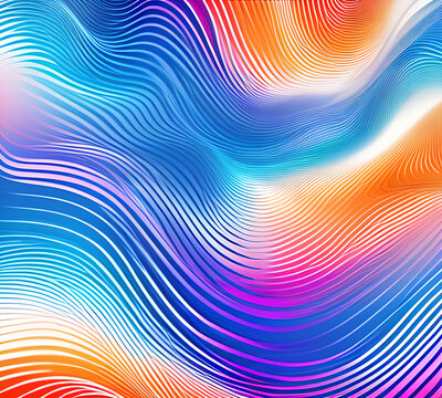 Blue and colorful wavy dynamic motion graphics. light motion shape curve. wavy banner template. background texture, neat cracks, 8k quality. generative ai	