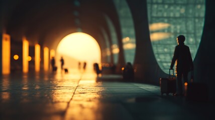 Poster - modern airport terminal boasting cutting-edge technology and spacious design