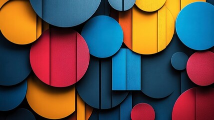 Poster - Vibrant Geometric Patterns in Bold Colors