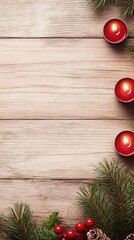 Canvas Print - Four Advent candles, three lit, celebrate the Third Advent, surrounded by pine branches for a family gathering