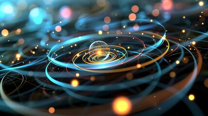 Poster - mystery of quantum physics: tiny particles in a fascinating universe