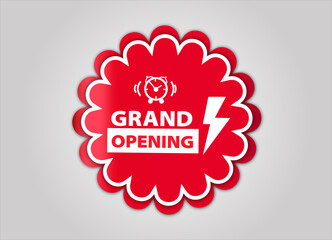 red flat sale banner for Grand Opening banner and poster