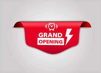 red flat sale banner for Grand Opening banner and poster