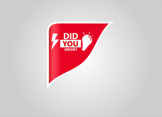 red flat sale banner for did you know banner and poster