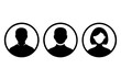 © kANTASWAR - User profile icon set. Profile, people silhouette, person, avatar, sign up button vector collection.