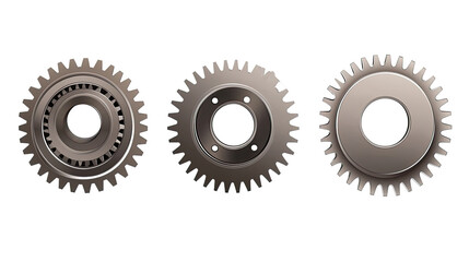 Poster - Gear Clipart With Various Designs on Clear Background Generative AI