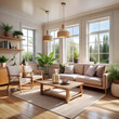 © Ayub - a living room with a velvet sofa