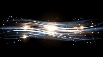 Fototapete - A mesmerizing display of glowing blue connections and dots forms an abstract network against a dark background, illustrating technology.