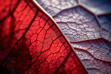 A close-up shot of a vibrant autumn leaf