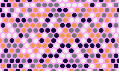 Vector polka dot pattern with abstract round shapes. Great for textile designs, seamless wallpapers, or trendy poster backgrounds with a minimalist geometric style.