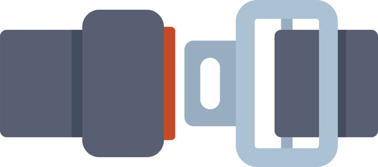 Poster - Illustration of a seat belt buckle fastened, representing car safety and accident prevention
