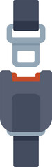 Poster - Seat belt buckle fastened, emphasizing the importance of safety and security while traveling in vehicles