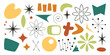 © Mykola Syvak - Mid century shapes, starburst, molecule nuclear, atomic age space colorful isolated retro set