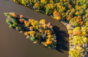 Wall Mural - aerial view of laval and terrebonne in quebec, canada