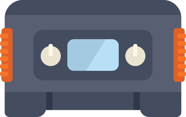 Poster - this is an illustration of a retro walkman cassette player for listening to music