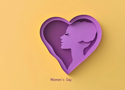 A purple heart-shaped paper cutout with the words 
