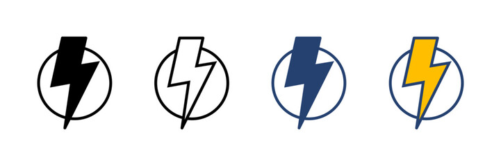 Wall Mural - power icon vector. power switch icon. electric power