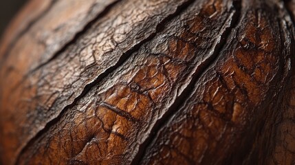 Wall Mural - Close-up of a Japanese chestnut showcasing its rich brown texture and smooth surface, ideal for food photography and culinary presentations.