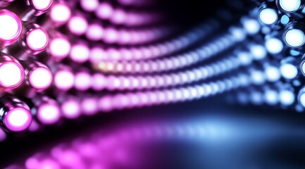 Poster - Vibrant neon waves an abstract exploration of light and color dynamics