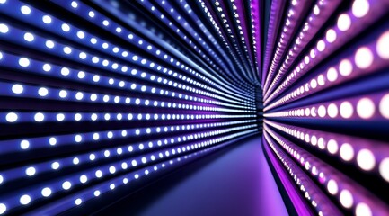 Poster - Illuminated tunnel a mesmerizing journey through vibrant light patterns and colors