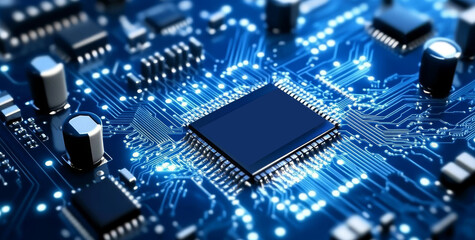 Poster - Exploring the intricate world of microchips and circuit boards in modern technology