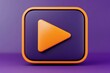 © Tikic - Purple Play Button Icon with Orange Arrow