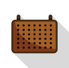Poster - wireless speaker playing music with long shadow and minimalist design, ideal for listening to music 