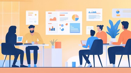 Poster - Business Meeting with Team