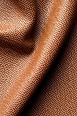 Poster - Close-up of smooth tan leather fabric showcasing rich texture and depth.