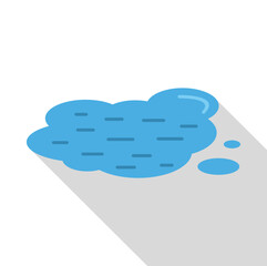 Poster - water puddle creating ripples and reflecting light on a flat surface