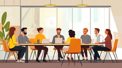 Poster - Business Meeting in a Modern Office