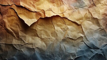 Wall Mural - A close-up photograph of a crumpled paper texture.