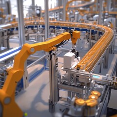 Poster - Automated Production Line in a Modern Factory