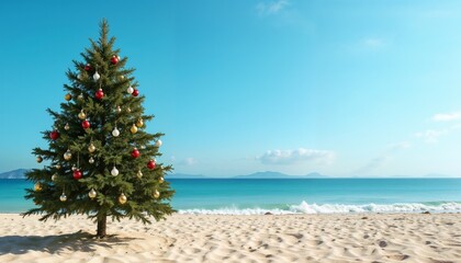 Christmas tree on the beach in Australia.